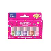 Blue Heaven Color Shine Nail Polish Set for Women | Pack of 5| Glossy Finish | Quick Drying | Long Lasting Nail Polish for Women | Chip Free Nail Paint | Gift Set for Women|Summer Sorbet, 25ml