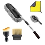 Car Duster Kit for Car Cleaning, 5 PCS Microfiber Car Cleaning Accessories Kit, Dashboard Dust Cleaner, Scratch-Free Interior & Exterior Detailing Tools for Car, Bike & Motorcycle (Car Duster Kit)