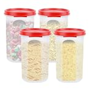 Cutting EDGE 585ML Smart Slim Storage Airtight Container-Red,Set of 4