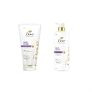 Dove Daily Shine Shampoo 650ml & Dove Daily Shine Conditioner 175ml, Combo | For Damaged or Frizzy Hair | Enriched with Nutritive Serum