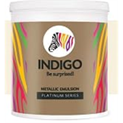 Indigo Metallic Emulsion Platinum Series – Sparkling Metallic Texture Wall Paint | Water-Based | Anti-Fungal & Algae Resistant | Interior & Exterior Use 1 L Orange Crush