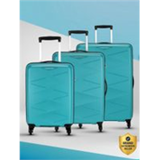 Kamiliant by American Tourister Hard Body Set of 3 Luggage 4 Wheels – (Small 55Cm |Medium 68Cm| Large 79Cm)Combination Lock-Triprism – Blue