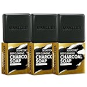 Mancode Activated Charcoal Soap – 125gram | Treats Oily Skin | Refreshing | Black Color Bar Soap | Natural Essential Oil Extract – 100% | Suitable for All Skin Types Pack of 3