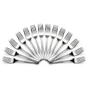 Mumma’s LIFE Stainless Steel Dinner Forks Set for Home & Kitchen | 12 cm Fruit Forks with Mirror Finish | Rust Resistant, Silver Cutlery for Fruits, Desserts, Snacks & Dining Table | Set of 12Piece