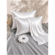 Myntra Elegant Homes White 2 Pieces Solid Pure Silk Blend Rectangle Pillow Covers