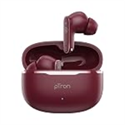 pTron Bassbuds Eon in-Ear TWS Earbuds w/ 13mm Drivers, 45Hrs Playtime, Dual HD Mic & TruTalk AI-ENC Calls, Custom EQ,Mobile App, Bluetooth v6.0 Headphones,Voice Assist., Type C Charging & IPX5(Maroon)