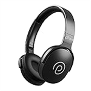 pTron Studio w/ 60Hrs Playtime, Wireless Over-Ear Headphones with HD Mic, Dual-Device Pairing, Immersive Sound, 40mm Drivers, BT5.4, 3.5mm Aux Port, TF Card Slot & Type-C Fast Charging (Jet Black)