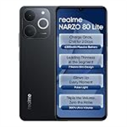 realme NARZO 80 Lite 4G (Obsidian Black 2026, 4GB+64GB) | 6300mAh Segment’s Biggest Battery | 7.94mm Slim Design | 300% Ultra Volume | Pulse Light: 9 Colors, 5 Glow Modes | Ai Assist