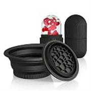 Silicone Face Bowl + Ice Roller for Collapsible Face Tub for Ice Bath, Facial Ice Plunge Bowl, Ice Water Facials at Home