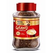 Tata Premium Instant Coffee, 90g Jar, 100% Pure Coffee, With Flavour Locked Decoction Crystals, Rich Aroma & Great Taste