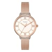 TIMEX Rose Gold Round Dial Analog Women’s Watch – TWEL22402
