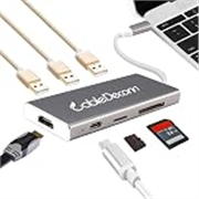 USB C Hub USB3.1 Type C to HD Mi RJ45 Converter Thunderbolt 3 Adapter Cable for MacBook Pro 2017 2016 Dell XPS Xiao Mi Acer Asus