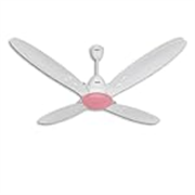 USHA Bloom Lily Nova 4-Blade BLDC Ceiling Fan |100% Copper Motor |Bi-Directiona|RF Remote |Sleep, Boost & Timer Mode |Whisper-Quiet |Dust-Resistant |3Y Motor & 2Y PCB Warranty | White & Light Pink