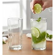 Yera Prima Pyramid Zest Designer Tumbler Set of 6, 210 ml Each | Tumblers for Water, Cold Drinks, Juice | Dishwasher Safe | for Daily use & Gifting