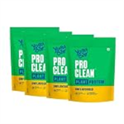 Yogabar Pro Clean Plant Protein | Unflavoured | 28g Protein per Serving | Clean & Natural Plant Blend | 500g Pack of 4