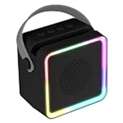 ZEBRONICS County 8, Portable Bluetooth Speaker, 8 Watts, Upto 7 Hours Playback, Passive Radiator, BTv5.3 | TWS | USB | mSD, RGB LED, Call Function, Compact Design, Carry Strap (Black) | Upto 7 Hours Playback, Passive Radiator, BTv5.3 | TWS | USB | mSD, RGB LED, Call Function
