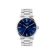 TIMEX Analog Watch for man with Blue Round Dial & Silve..
