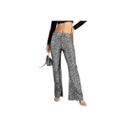 Black Sequine Bell Bottom Pants