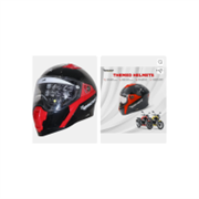 TVS Raider Racing Motorbike Helmet (Black Red)