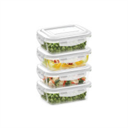 Borosil KLIP-N-STORE RECTANGULAR - 640 ML (4pc Set)