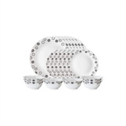Larah by Borosil Universe Opalware Dinner Set, 18 Piece..