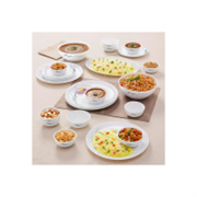 Larah By Borosil Moon Sara Dinner Set - 27 Pcs, Opal Gl..